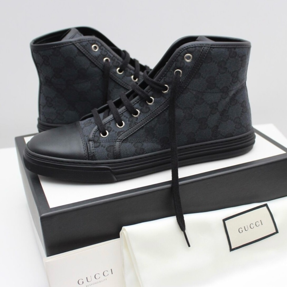 Gucci Black High-Top Sneakers with Minimalist Design